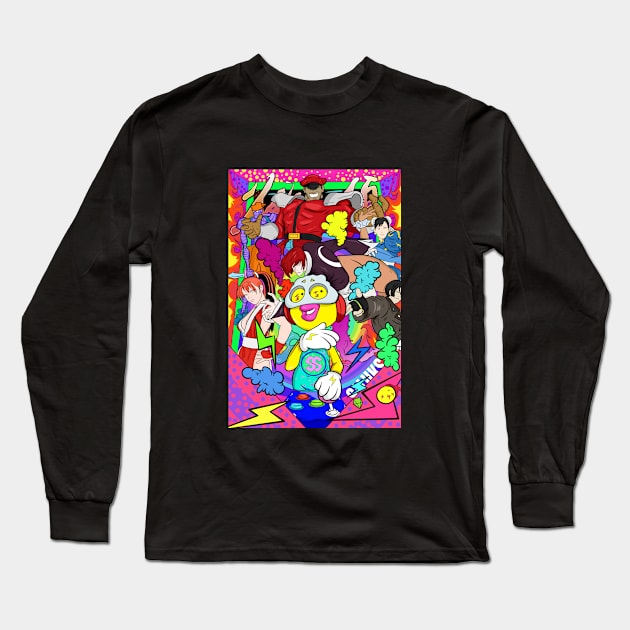 Dope Slluks character street fighter series illustration Long Sleeve T-Shirt by slluks_shop